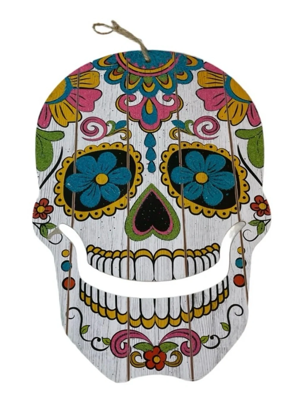 Skull-Shaped Hanging Plaque dia de los muertos